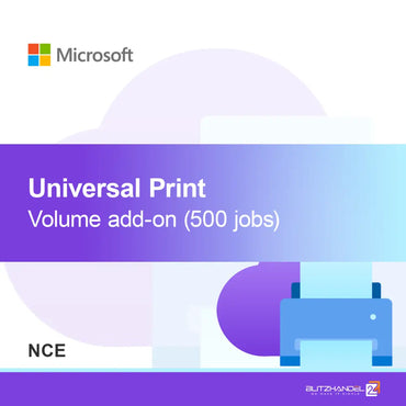 Doplňkový objem Universal Print (500 úloh) (NCE)